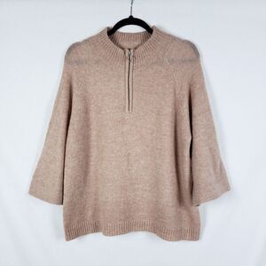 B. Copenhagen Mohair Wool Scandi Minimalist Sweater Womens M O-Ring Tan